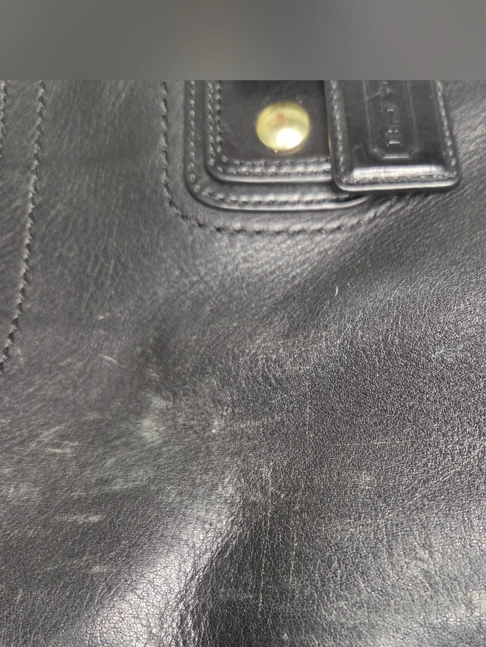 Y2K Coach Soho Black Pebbled Leather Satchel Shoulder Bag F11844